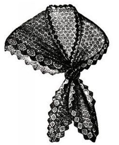   Victorian Charles Dickens era knitting pattern lace stitch shawl cape