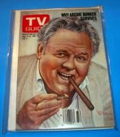 1981 Carroll Oconnor Archie Cigar Smoking TV Guide GF