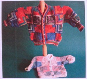 Opal Yarn Wool Baby Domino Cardigan Knitting Pattern