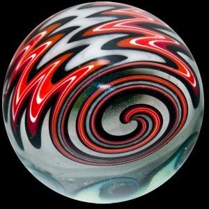 Glass Marble ~ Cajun Glass ~ Rick Carter ~ Wig Wag & Glow in 