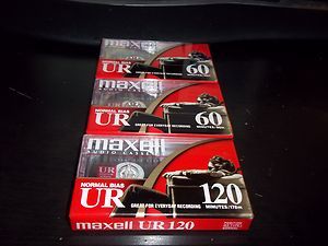 Maxell Normal Bias Audio Cassettes New Lot of Three