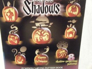   Sensational Shadows Pumpkin Carving Pattern Book 8 Patterns New