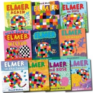 Elmer The Elephant Collection 10 Books Set McKee New