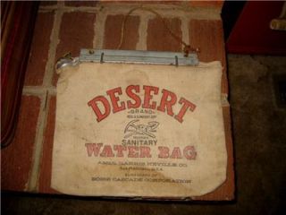   Flax Radiator Water Bag Desert Boise Cascade Amos 1940s Canvas