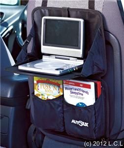 Back Seat Car Laptop DVD 8 Tray Holder Organizer w Pocket Storage 