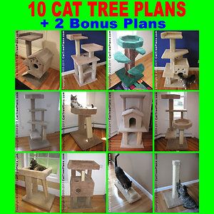 MAKE A CONDO TOWER Do It Yourself 10 CAT TREE PLANS DIY +2 BONUS 
