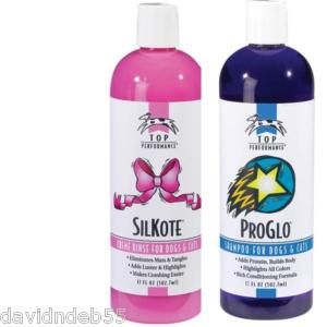 Pet Dog Cat Grooming Proglo Brightening Shampoo Silk Coat Conditioner 