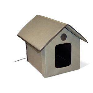Outdoor Heated Cat Pet House Warming Heating Shelter Furniture 