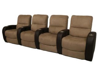 Seatcraft Catalina Home Theater Seating 8 Seats Manual Brown on Brown 
