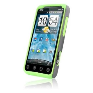 Green Grey Naztech Vertex Case Screen Protector Virgin Mobile HTC EVO 
