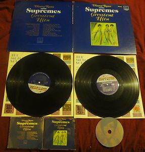   AND THE SUPREMES GREATEST HITS 2LP SIGNED BY CAROL CHANNING W CD B UP