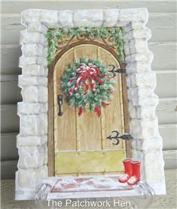 Carol Wilson Embossed Christmas Greeting Card Festive Home Entry 