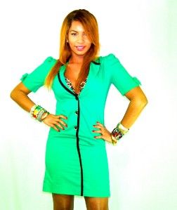 vintage green wiggle pencil dress by carelle