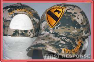 Cavalry The First Team US Army Fort Hood Military ACU Digital Camo Hat 