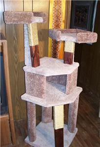 Custom Made Two Tower Cat Condo Scratcher Tower New USA Handcrafted in 