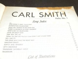 carl smith folio no 1 1954 cover tearing water damage of top