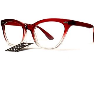 New Kiss Vintage Cat Eye Vintage Clear Sunglass Eyeglasses Red Clear 