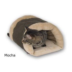 Heated Cat Thermo Kitty Crinkle Tunnel Toy Mocha