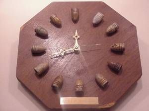 Battle of Cedar Creek War Bullet Tips Clock Collectors Army Gun Riffle 
