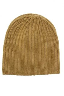 MAGASCHONI New Tan Cashmere Knit Slouchy Beanie Hat One Size BHFO 