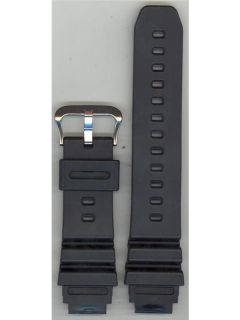Genuine Factory Casio 16mm Black Resin Replacement Watch Band 