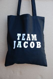 Team Jacob School Shopping Bag Cotton Black White