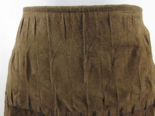   tags me by milestone brown cathleen leather skirt in a size 40 this