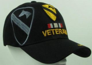 NEW BLACK U.S.ARMY 1ST CAVALRY IRAQI FREEDOM VETERAN BASEBALL CAP/HAT
