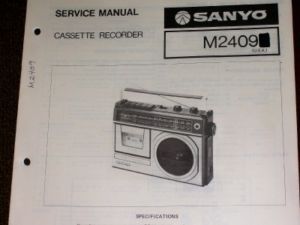Sanyo M2409 Cassette Recorder Service Parts Manual