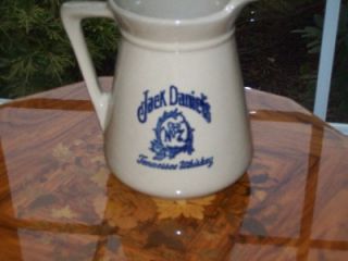 Jack Daniels Beautiful Cobalt Blue Cave Spring Stoneware Water Pitcher 