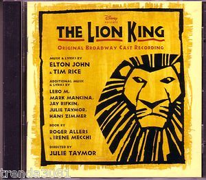   Lion King Original Broadway Cast Recording CD 1997 Greatest