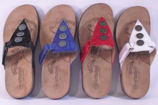Orthaheel Cecilia Leather Adjustable Flip Flops Made in Spain All 
