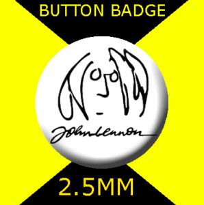John Lennon Cartoon Logo Button Badge 25mm CD 9