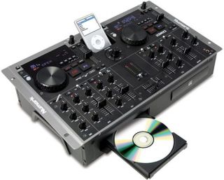   ICDMIX 3 DualCD/ Mixer with iPod Dock DJ CD / Mixer Combo Player