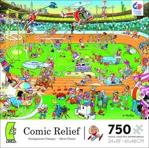Ceaco Comic Relief Jigsaw Puzzle Olympics Robert Crisp