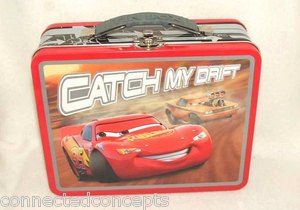 Disneys Cars Lighting McQueen Catch My Drift Embossed Large Lunch Box 