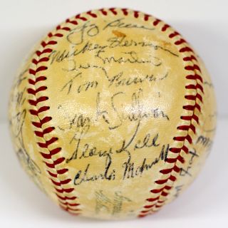 1956 AL ALL STAR TEAM MICKEY MANTLE, TED WILLIAMS + 28 SIGNED BASEBALL 