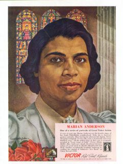 Marian Anderson for RCA Victor Red Seal Records Ad 1943