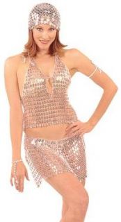 Silver Gold Chainmail Coin Skirt Wrap Medieval Costume