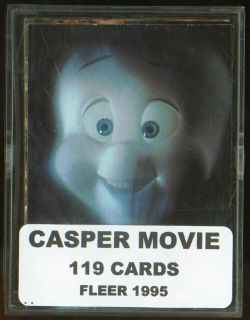 you are bidding on a complete set of mint casper the movie cards look 