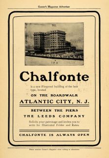 1907 Ad Chalfonte Hotel Luxury Lodging Atlantic City NJ   ORIGINAL 