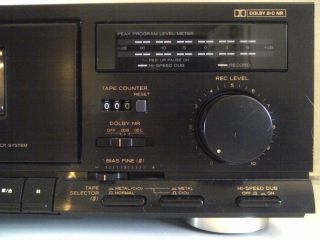 Teac w 420C Rec Stereo Dual Cassette Deck Tape Player