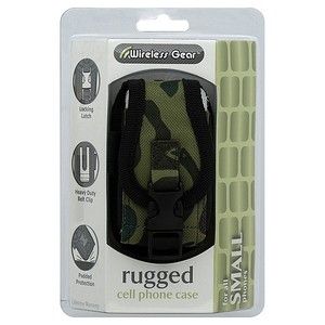 Rugged Camouflage Cell Phone Universal Case for Small Phones Locking 