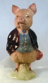 Vintage Beatrix Potter Pigling Bland Figurene 1x Beeswick England 