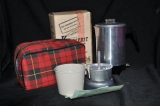 Mid Century Mod Koffeekit Travel Electric Coffee Pot Percolator Orig 