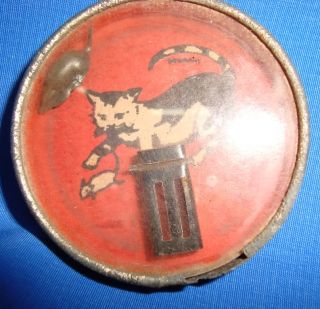 Old Vintage Round Puzzle Games Cat Mouse Germany RARE