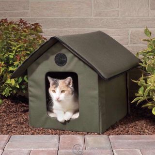 The Only Heated Outdoor Cat House Electric w Built in Floor Heater 