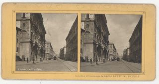 Italy Roma Via Cavour Old Stereo Photo SIP 1900