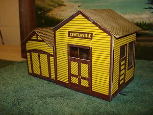 scale Vintage paper mache Centerville lighted building structure