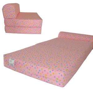 Polka Dots Sleeper Chair Folding Foam Beds Cushion Bed
